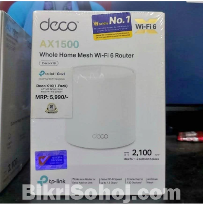 Tp Link deco x10 Wifi 6 mesh Router Fully new